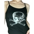 thumbnail image 2 of Women Halloween Trendy Crop Tops, Skull Print Spaghetti Strap Sleeveless Tank Tops Camisole, 2 of 5