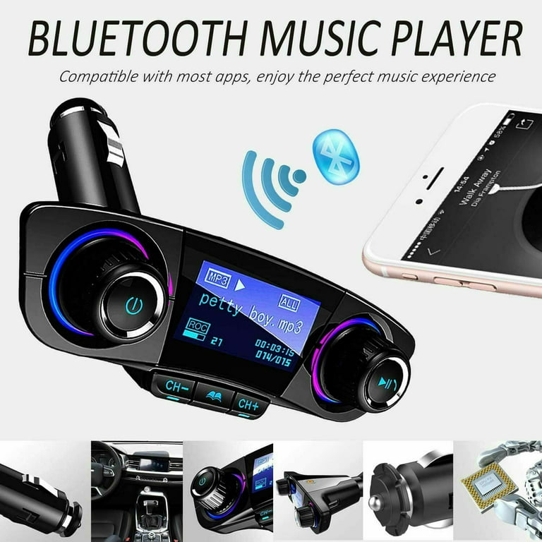 Bluetooth Car FM Transmitter MP3 Player Hands free Radio Adapter Kit USB  Charger 