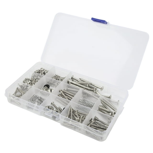 KIT de Vis pour Guitare Électrique Vis en Métal Sangle à Ressort Assortiment de Boutons-Pression Ensemble de Fixations de Réparation pour Guitaristes