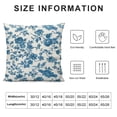 thumbnail image 6 of Nawypu Chinoiserie Bule Flower Throw Pillow Covers Set of 2, Sateen Breathable Cushion Case on Sofa Couch Soft for Quality Sleep, 6 of 6