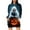 Orange, variant on Taqqpue Halloween Print Hoodie Dress for Women Ghost Pumpkin Witch Mini Dresses Halloween Costume Long Sleeve Outfit Cosplay Halloween Party Dress with Pockets