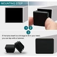 thumbnail image 5 of (12 uds) Bouchon Plastique 50x50mm Embout Tube Carre Noir Plastique Embout Bouchons D'obturation pour Pies de Meuble Trampoline 12 Uds, 5 of 5