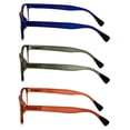 thumbnail image 3 of 3 Paris Lightweigh Round Reading Glasses - Spring Hinge Temple Clear Lens Matte Finish Reader Men Women 7022 +3.00, 3 of 4