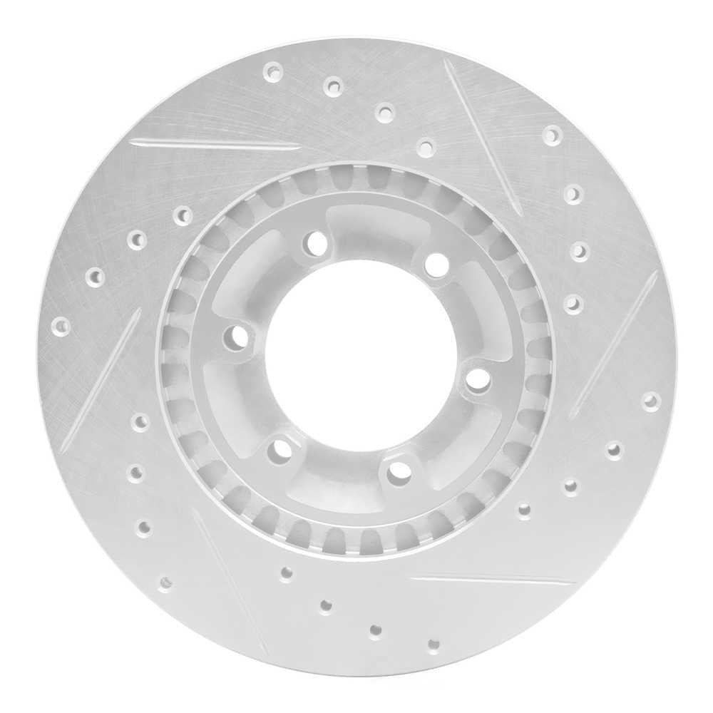 Dynamic Friction Company 631-72052L DFC Brake Rotor - Drilled And Slotted - Silver