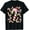 Black-20, variant on Women’s Christmas Party T-Shirt Candy Cane and Lights Print Casual Holiday Tee