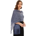 thumbnail image 3 of KUNINDOME Sparkling Metallic Shawl Model SW-01 for Evening Party/Wedding with Buckle Accessory, 3 of 5