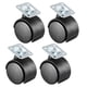 thumbnail image 1 of 4 PCS Ruedas giratorias giratorias de 1.5 pulgadas Nylon 360 GRADO PLACA SUPERIOR MONTAJE RUEDA DE RUEDA DE CASER 33LB CAPACIDAD, 1 of 3