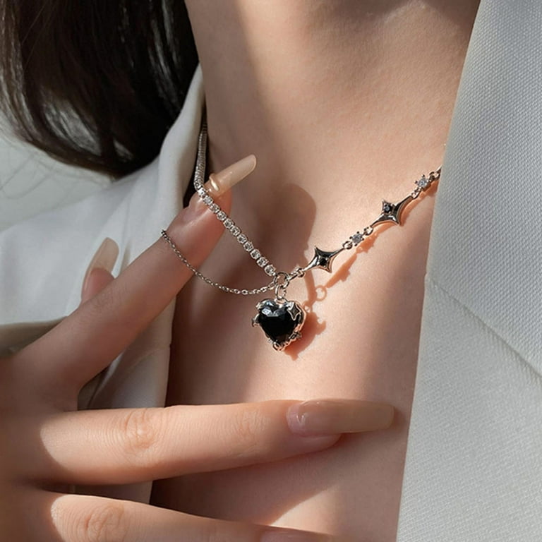 アクセサリー DEPT VTOPIA GIVEN HEART NECKLACE / black アクセサリー DEPT VTOPIA GIVEN HEART NECKLACE / black Black spinel
