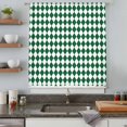 thumbnail image 5 of Green Plaid Sheer Curtains 72 Inches Long, Modern Minimalist Geometric Gingham Checkered Light Filering Curtains, Breathable Simi Curtain Privacy Drapes for Living Room Bedroom Window Treatment, 5 of 9