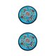 thumbnail image 2 of Moyic Posavasos para bebidas, tapete para taza de té Vintage, almohadilla bordada portátil, almohadillas aislantes, fiesta de inauguración Cielo azul 2Conjunto, 2 of 6