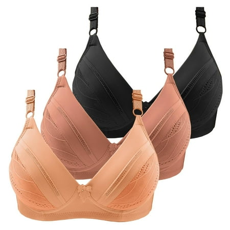 Pavied Minimizer Bras Bralettes for Women Feelingirl Bra Without Underwire Sports Bra Set Women Plus Size Breathable Bra Yoga Gym Outdoor Fitness Seamless Bras Womens Bras Black 4 D