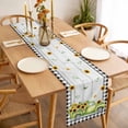 thumbnail image 3 of Table Runner 108 Inches Long for Kitchen Dining, Sunflowers Dresser Scarf Farmhouse, Dining Table Decorations for Wedding/Parties, Spring Farmhouse Country Truck Leaf Wood Grain 13 x 108 In, 3 of 8