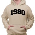 thumbnail image 2 of 1980 College Style Hoodie Sweatshirt Unisex X-Large Sand, 2 of 5