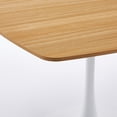 thumbnail image 3 of Miniyam 23.6" Square Dining Table, Small Wood Breakfast Table for Apartment, Kitchen or Studio, Modern Compact Dining Table for 2, Oak, 3 of 7