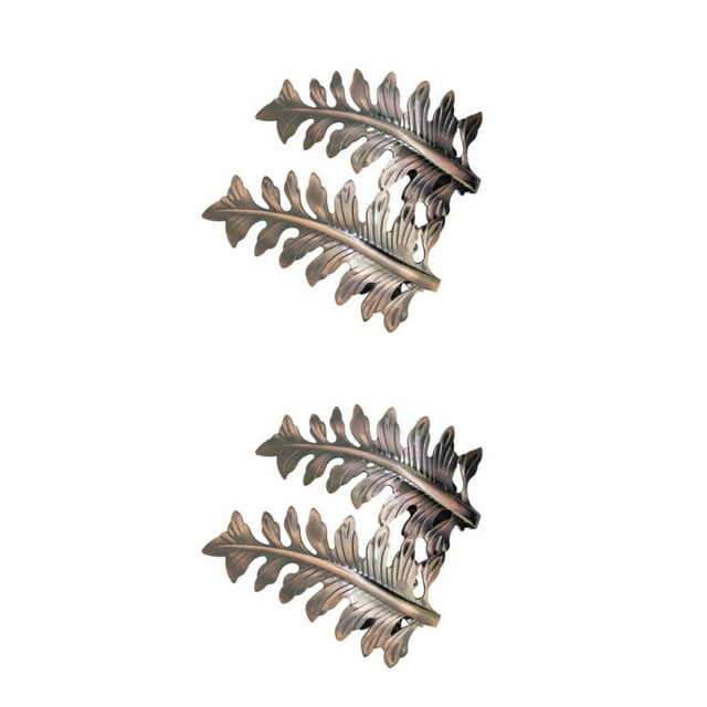 Transemion 2 Pcs Rideaux Élégants Fonctionnels pour Attache en Forme de U Rouge Bronze 2 Ensembles