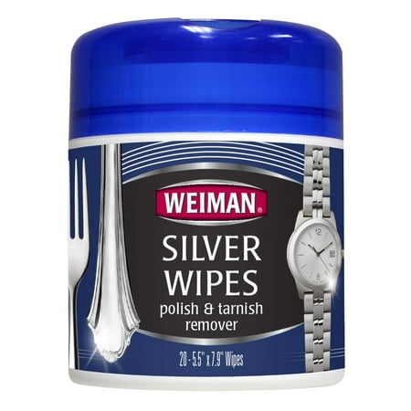 Tarnish Remover Plate - Weiman Silver Wipes Polish & Tarnish Remover, 20 Ct