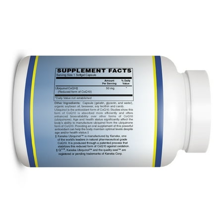 Ubiquinol CoQh 50mg By Vitamin Discount Center - 60 Softgels