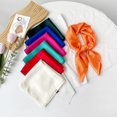 thumbnail image 4 of Women Satin Solid Color Square Scarf, Lightweight Neck Scarf Hair Wrap Sun Protection Bandana Elegant Silk Feeling Neckerchief, 4 of 4
