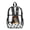 Dachshund Bone Stripe, variant on ZIATUBLES Clear Backpack, Heavy Duty Fabric & PVC Transparent Bookbag with USA Leopard Flag Print, Large Capacity See Through Backpack for School College Work Travel Security