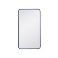 thumbnail image 1 of Living District MR802036BL 20 x 36 in. Soft Corner Metal Rectangular Mirror, Blue, 1 of 6