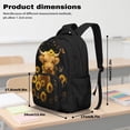 thumbnail image 7 of Xoenoiee Highland Cattle Sunflower Butterfly Pattern Kids School Backpack Large Capacity Casual Daypack with Zipper Pocket Middle School Elementary School Bookbags Travel Rucksack Knapsack for Girls, 7 of 7