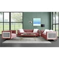 thumbnail image 2 of ACME HeiberoII Chaise Rembourrée en Velours Capitonné Rose, 2 of 8