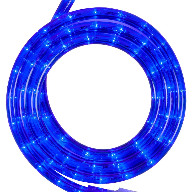 18 ft. LED Blue Rope Light Kit, 216 Lights, ReadytoInstall