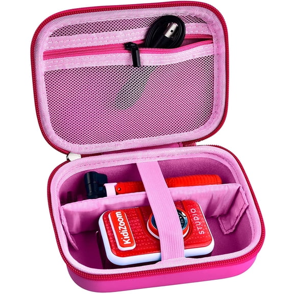 Kids Camera Case Compatible with KidiZoom Creator Cam HD Video Camera, Carrying Storage Organizer Box (Box Only)-Pink