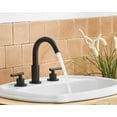 thumbnail image 4 of BWE Black Widespread Bathroom Faucet 3 Hole Modern 360 Degree Swivel Spout High Arch with Pop Up Drain with Overflow Supply Hose 8 Inch 2 Handle 3 Pieces Matte Basin Vanity Lavatory Faucets for Sink, 4 of 9