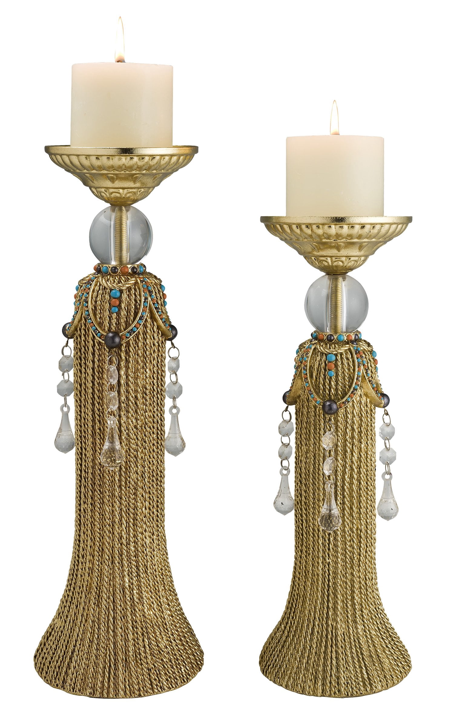OK Lighting Auric Twists Candleholder Set, 16.0"