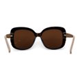 thumbnail image 4 of Womens Rhinestone Jewel Hinge Oversize Butterfly Designer Sunglasses Tortoise Beige Brown, 4 of 4