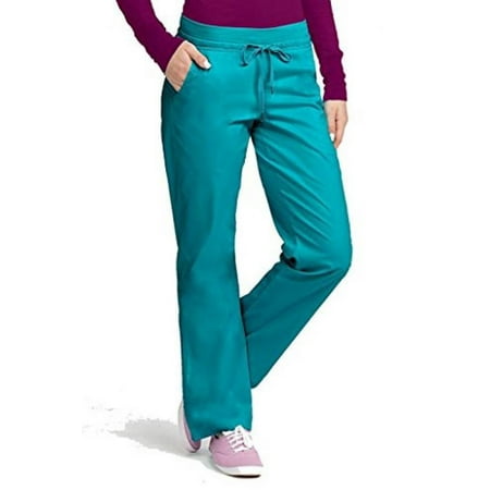Med Couture Women's Freedom Scrub Pant, Real Teal/Sangria, X-Small