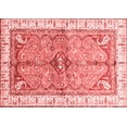 thumbnail image 1 of Ahgly Company Machine Washable Indoor Rectangle Geometric Red Traditional Area Rugs, 7' x 10', 1 of 1