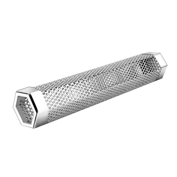 Tubo De Ahumador De Pellets, Ahumador De Tubo De Pellets De Madera Para Barbacoa De Acero Inoxidable De 12 Pulgadas Para Fumar En Frío Y Caliente, Generador De Humo De Barbacoa Portátil Kearding HA024300-00