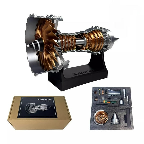 TR900 Turbofan Engine Model - Realistic Aircraft Jet Engine Toy for Aviation Enthusiasts, 28cm Finished Version