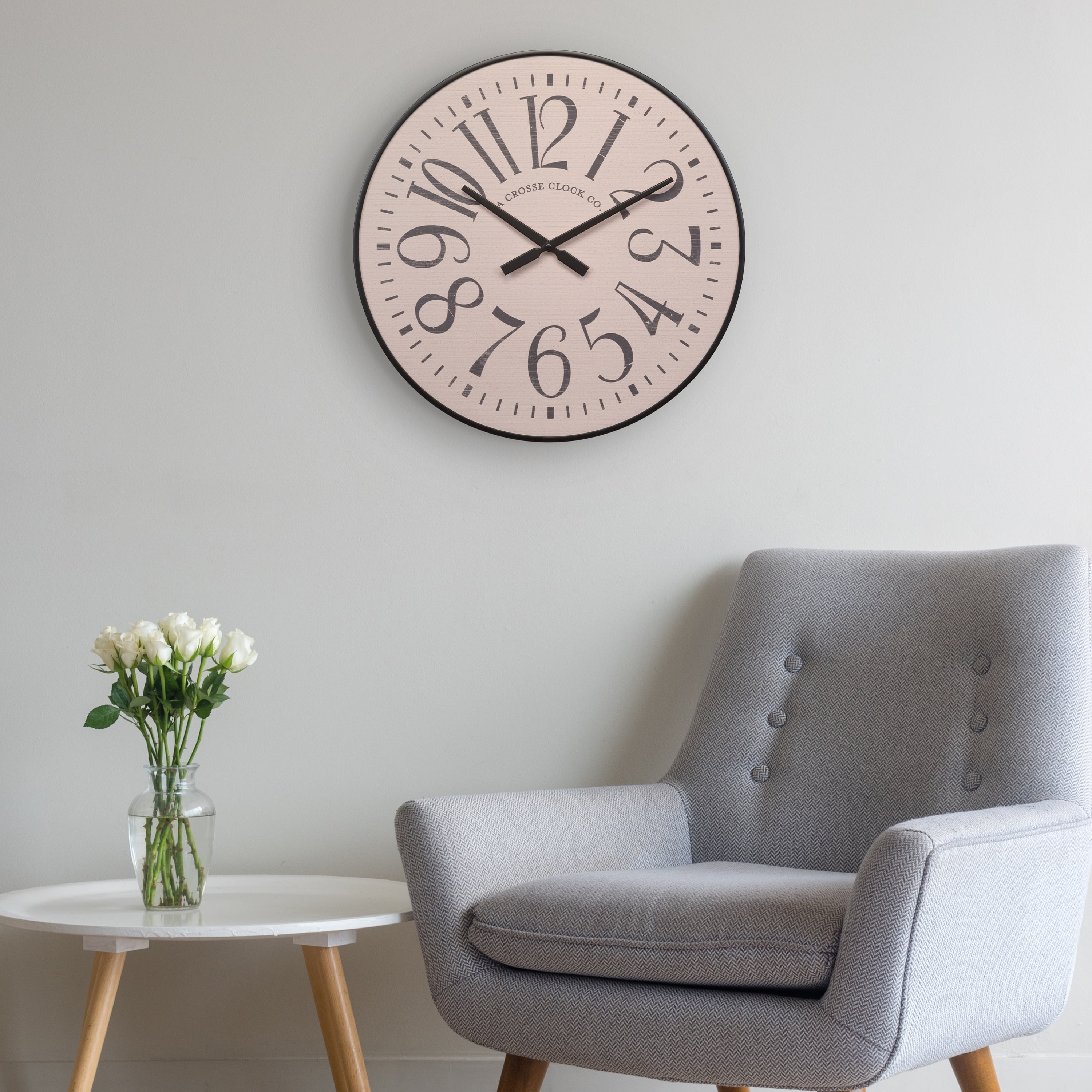 La Crosse Clock 21 inch Alice Analog Quartz Wall Clock, 404-3053