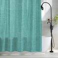 thumbnail image 2 of Shower Curtains for Bathroom-36"x72",Teal Green Solid Color Waterproof Bath Curtain Grommet Shower Curtain Set with Hooks, 2 of 9