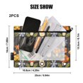 thumbnail image 3 of Retro Groovy Flowers Mushrooms 2 Pack Pencil Pouch for 3 Ring Binder Smooth Zipper Folders with Pockets Clear Window Pencil Case, 3 of 6