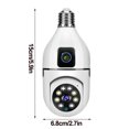 thumbnail image 3 of ¡Rebajas Sorprendentes!, Cámara de seguridad con bombilla de 2,4 GHz, WiFi, para exteriores, 2 MP, E27, para interiores, 360 grados, para el hogar, a todo color, día y noche Akmoler, 3 of 9