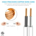 thumbnail image 4 of 12 Feet Twin Extension Cord Power Strip, 6 Feet on Each Side, Flat Head Outlet Plug,6 Polarized Outlets with Safety Cover, Double Extension Cord Splitter for Indoor Use, ETL Listed, 4 of 6