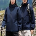 thumbnail image 3 of Juebong Rain Jacket for Men Big and Tall,Mens Waterproof Raincoat Lightweight Rain Jackets Outdoor Rain Coat Windbreaker with Hood, 3 of 3