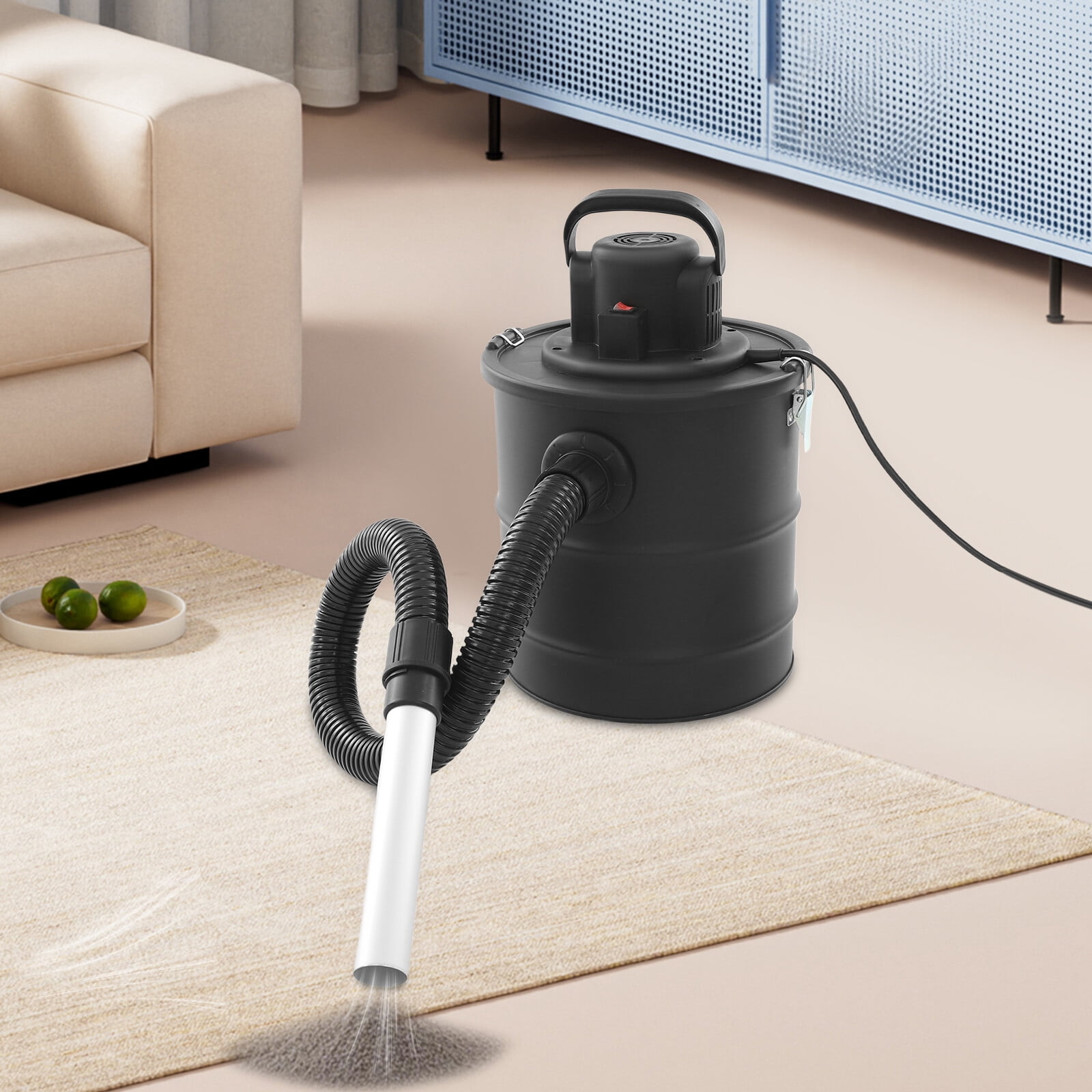 Miumaeov 1200W 18KPa Ash Vacuum Cleaner Fireplace BBQ Grills Ash Cleaning Machine with 20L Dust Collection Bin