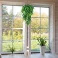 thumbnail image 3 of 3Pcs Boston Fern Faux Plant Fake Hanging Vines Reusable Plastic Fake Greenery Realistic Persian Rattan Fake Hanging Plant Decorative Faux Greenery Vine for Patio Porch Garden, 3 of 7