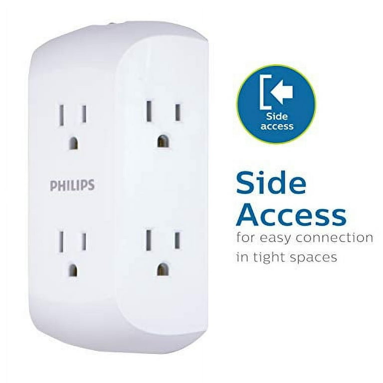 Philips Smart Plug 4-Outlet Grounded Tap – White