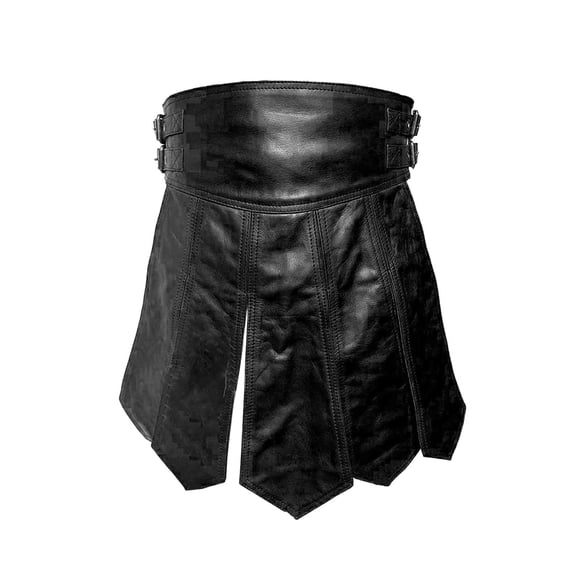 Kilt romano para cosplay para hombre, ajustable, versátil, para vestir Negro