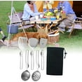 thumbnail image 4 of HUGFEGWE 6Pcs Camp Cooking Utensil Set,Outdoor Kitchen Gear, Foldable Cooking Organizer Metal Camping Kitchen Utensil Set, Cookware Kit for Camp RV, BBQ CJB91-35809, 4 of 7