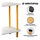 thumbnail image 5 of Mesa Centro Lateral Minimalista Madera Doble Repisa 60cm Color Blanco, 5 of 6