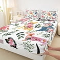 thumbnail image 3 of Homewish Puppy Dogs Silhoutte Full Size Sheets,Retro Rustic Flower Bed Sheets,Green Country Leaves Sheet Sets For Boys Kids,Super Cozy Room Decor,4-Piece, 3 of 7