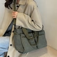 thumbnail image 5 of ibiyuan Tote Bags For Women Large Capacity Zipper Pocket Corduroy Convertible Crossbody Tote Bag for Women, Solid Color Daily Handbag Birthday Gifts, 5 of 6