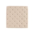 thumbnail image 4 of Linon Isabelle Pouf Carré Rembourré Pieds Noirs en Tissu Beige Naturel, 4 of 7